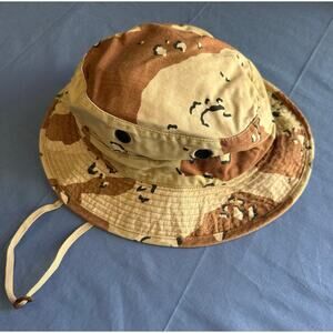 Vintage 1990s Camo Desert Bucket Hat One Size